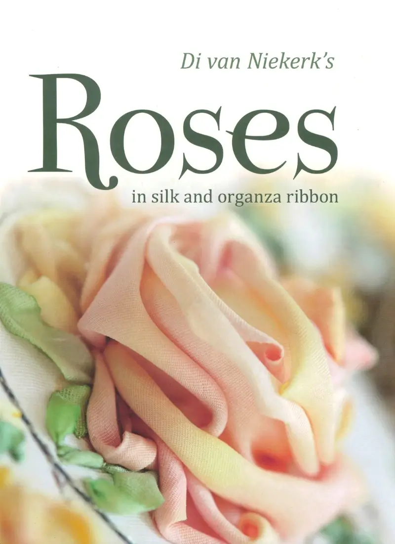 Roses in silk and organza ribbon